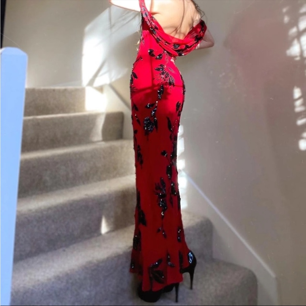 Cache silk maxi dress